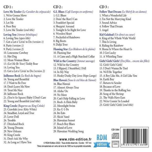 Presley, Elvis, White, Kitty, Lange, Hope, Chansons originales de ses films 1956-1962, Rock, RDM-Edition, Musique