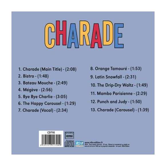 , Charade, BOF & OST, RDM-Edition, Musique