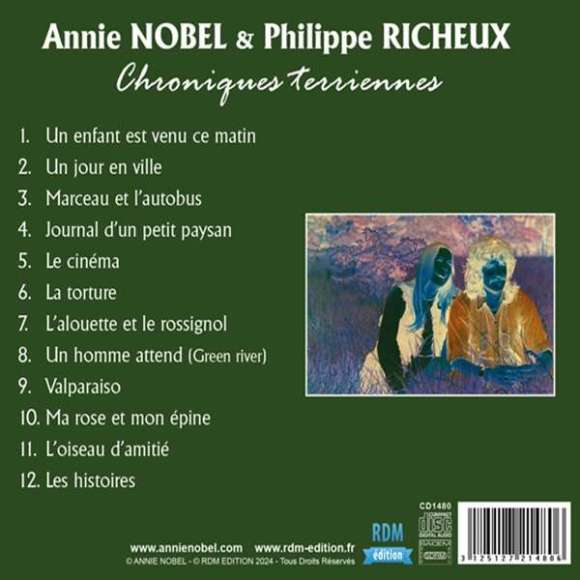Nobel, Annie, Richeux, Philippe, Chroniques terriennes, Variétés françaises, RDM-Edition, Musique