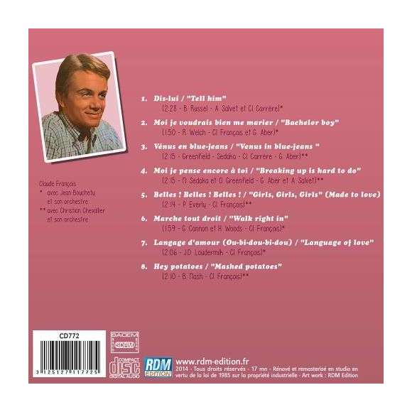 François, Claude, Claude François, son premier album, Variétés françaises, RDM-Edition, Musique