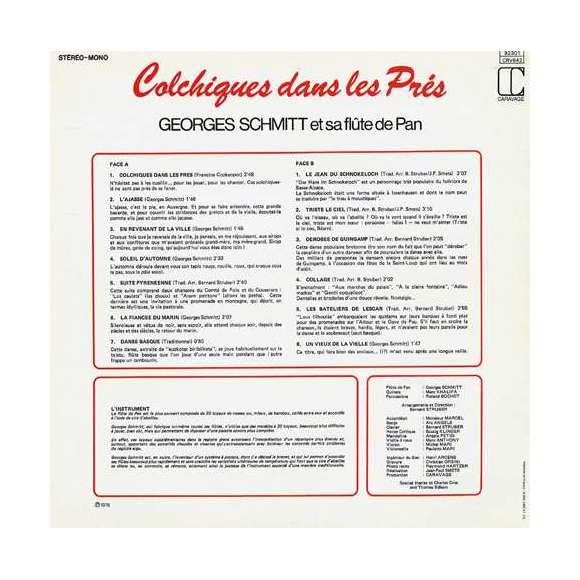 Schmitt, Georges, Colchiques dans les prés, Instrumental, France, VINYLE, Vinyle, RDM-Edition, Musique