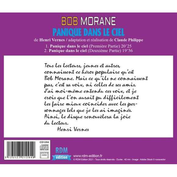 Beretti, Jacques, Collection BD en CD : Panique dans le ciel (Bob Morane), Histoires, livres lus, Bandes dessinées,...