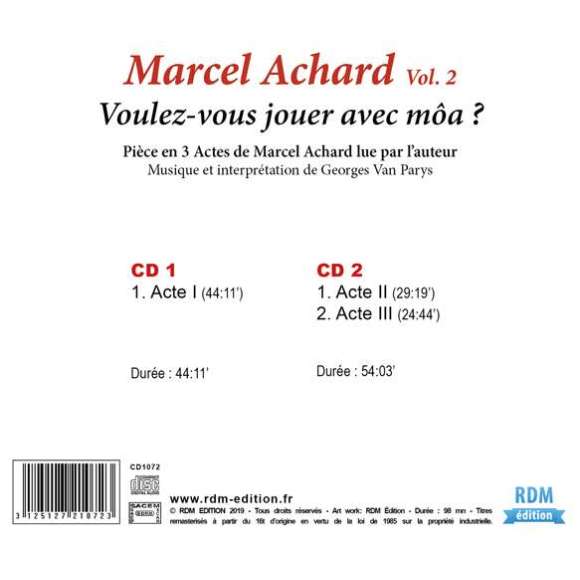 Achard, Marcel, Van Parys, Georges, Collection oeuvre lue - Marcel Achard - Volume 2 : Voulez-vous jouer avec môa ?,...