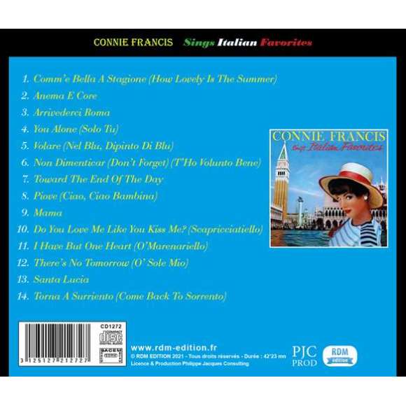 Francis, Connie, Connie Francis Sings Italian Favorites, Variétés internationales, Europe de l'Est et méridionale,...