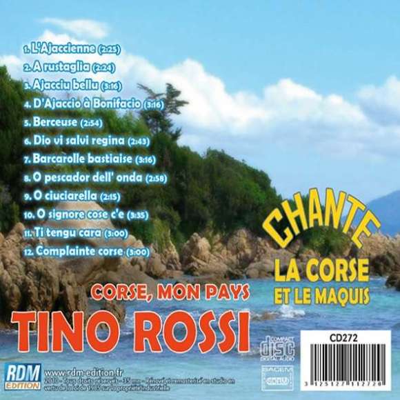 Rossi, Tino, Corse, mon pays, Variétés françaises, Corse, RDM-Edition, Musique
