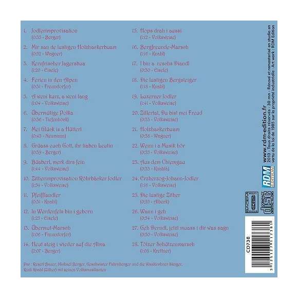 Bauer, Reserl, Berger, Michael, Danses et chants du Tyrol, Musiques du monde, Europe de l'Ouest et du Nord, RDM-Edition,...
