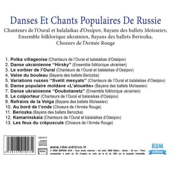 Chanteurs de l'Oural et balalaikas d'Ossipov, Bayans des ballets Moïsseiev, Ensemble folklorique ukrainien, Bayans des...