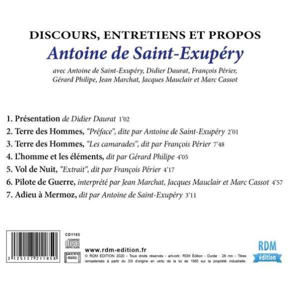 de Saint-Exupéry, Antoine, Daurat, Didier, Périer, François, Philipe, Gérard, Mauclair, Jacques, Marchat, Jean,...