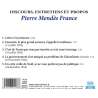 Mendès France, Pierre, Discours, entretiens et propos : Pierre Mendès France, Société, Littérature, RDM-Edition, Musique