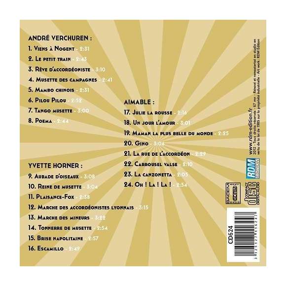 Verchuren, André, Horner, Yvette, Aimable, Disques d'or de l'accordéon - Volume 1 - André Verchuren, Yvette Horner et...