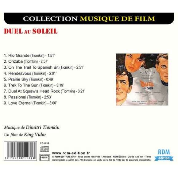 Tiomkin, Dimitri, Duel au soleil - Bande originale du film, BOF & OST, RDM-Edition, Musique