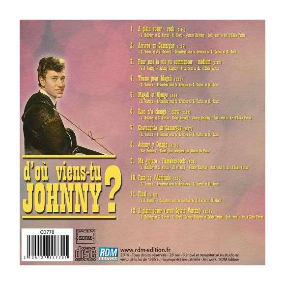 Hallyday, Johnny, Vartan, Sylvie, Manita De Plata, D'où viens-tu Johnny ?, BOF & OST, Rock français, RDM-Edition, Musique
