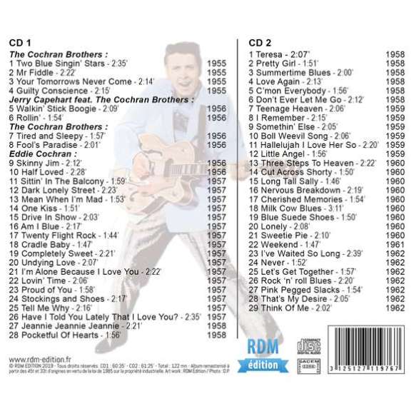 Cochran, Eddie, Capehart, Jerry, Eddie Cochran : l'anthologie, 1955 - 1962, Rock, RDM-Edition, Musique
