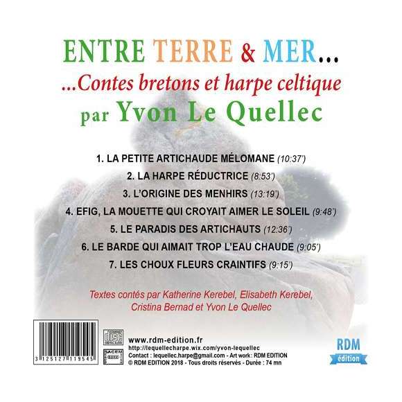 Le Quellec, Yvon, Kerebel, Katherine, Kerebel, Elisabeth, Bernad, Cristina, Entre terre & mer - Contes bretons et harpe...