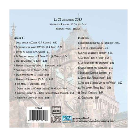 Schmitt , Georges,  Vidil, Francis, Flûte de pan et Orgue - Concert de la Cathédrale de Strasbourg, Classique, Récital,...