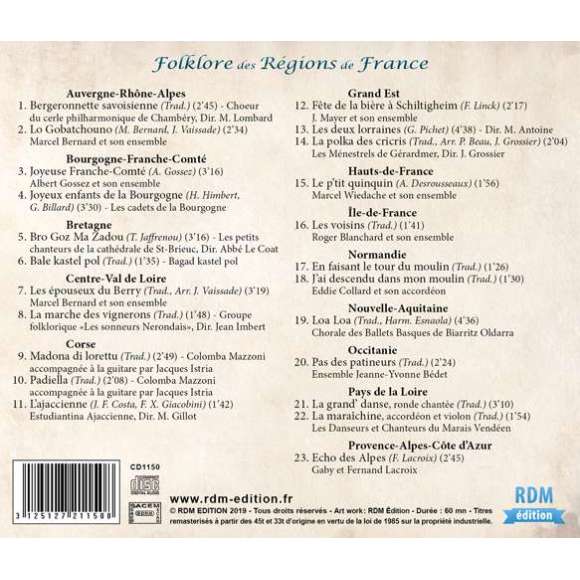 Lacroix, Gaby, Lacroix, Fernand, Mazzoni, Colomba, Istria, Jacques, Collard, Eddie, Folklore des régions de France,...