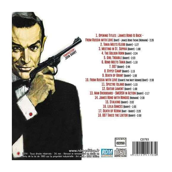 Barry, John , From Russia with Love (Bons Baisers de Russie), BOF & OST, RDM-Edition, Musique