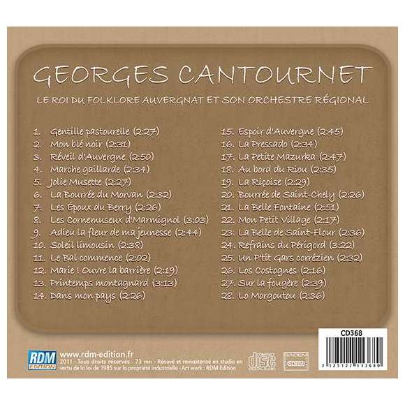 Georges Cantournet et son orchestre régional, Georges Cantournet, le roi du folklore auvergnat et son orchestre...