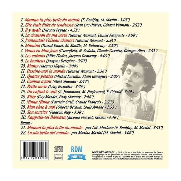 Vermont, Gérard, Mariano, Luis, Marini, Marino, Gérard Vermont chante pour les mamans, Variétés françaises,...