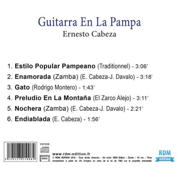 Cabeza, Ernesto, Guitarra En La Pampa - Patrimoine de la musique traditionnelle du monde, Musiques du monde, Amérique...