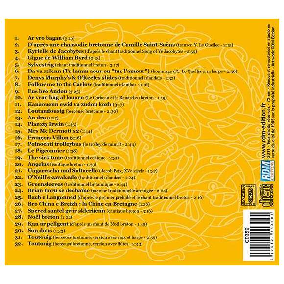 Le Quellec, Yvon, Harpe celtique, chants buissonniers, Bretagne, RDM-Edition, Musique