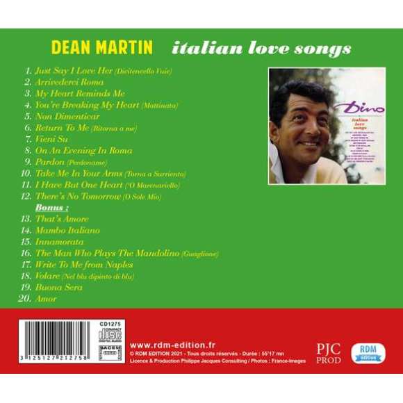 Martin, Dean, Italian love songs, Variétés internationales, RDM-Edition, Musique