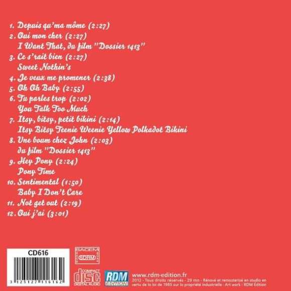 Hallyday, Johnny, Itsy, bitsy, petit bikini, Rock français, RDM-Edition, Musique