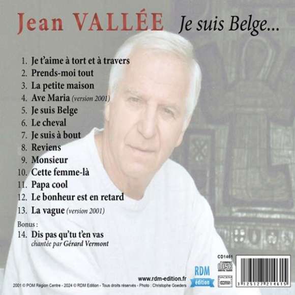 Vallée, Jean, Vermont, Gérard, Je suis belge..., Variétés françaises, RDM-Edition, Musique