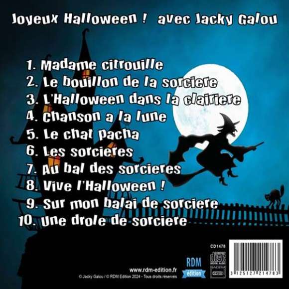 Galou, Jacky, Joyeux Halloween ! avec Jacky Galou, Chansons & comptines, Noël & fêtes, RDM-Edition, Musique