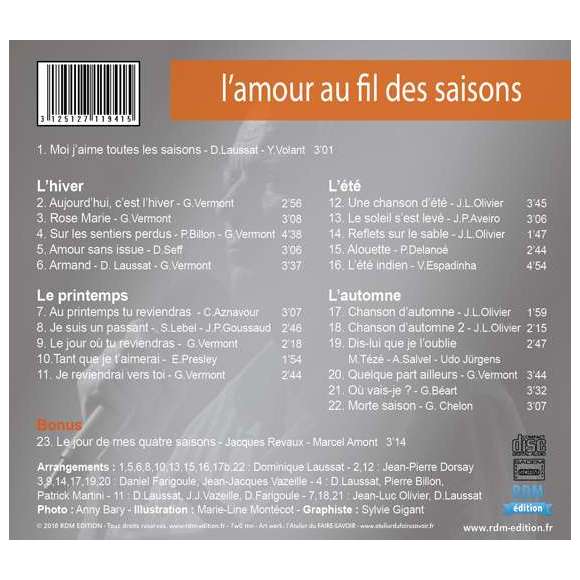 Vermont, Gérard, L'amour au fil des saisons, Variétés françaises, RDM-Edition, Musique