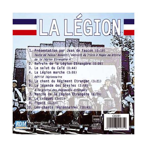 Musique de la Légion Etrangère, La Légion, Musique de genre, RDM-Edition, Musique