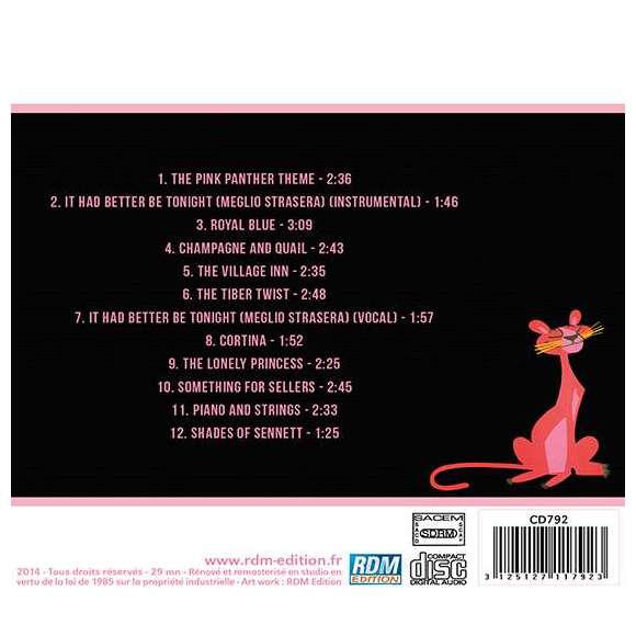 , La Panthère rose (The Pink Panther), BOF & OST, RDM-Edition, Musique