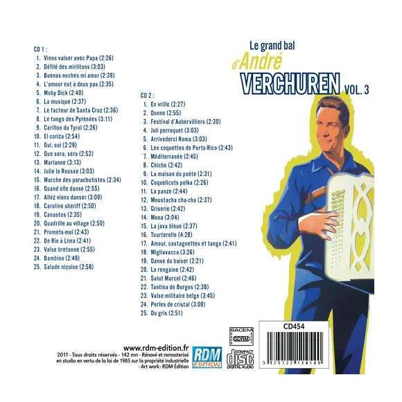 Verchuren, André, Le Grand bal de Verchuren vol. 3, Musette, Accordéon, RDM-Edition, Musique