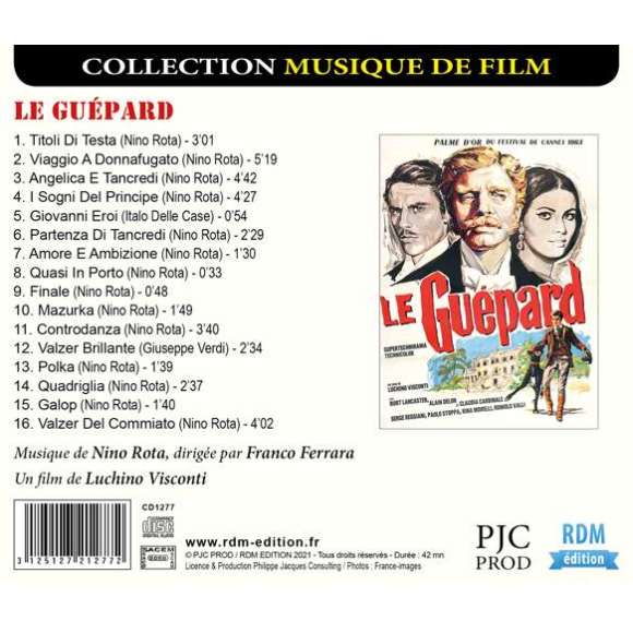 Ferrara, Franco, Le Guépard - Bande originale du film, BOF & OST, RDM-Edition, Musique