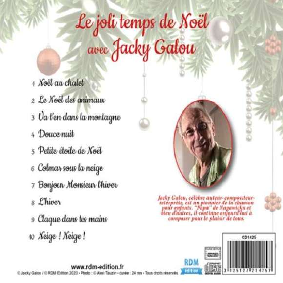 Galou, Jacky, Le joli temps de Noël avec Jacky Galou, Chansons & comptines, Enfance, RDM-Edition, Musique
