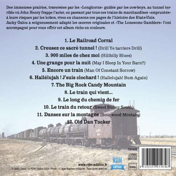 Galou, Jacky, Le long du chemin de fer, Variétés françaises, RDM-Edition, Musique