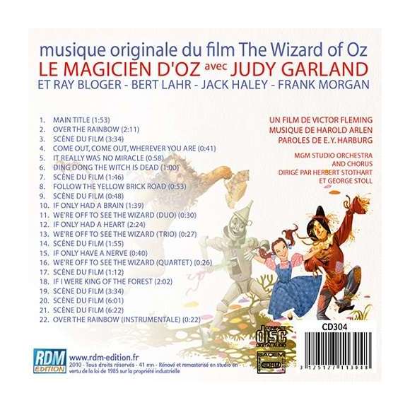 Garland, Judy, Bloger, Ray, Lahr, Bert, Haley, Jack, Morgan, Frank, Le magicien d'Oz, BOF & OST, Comédies musicales,...
