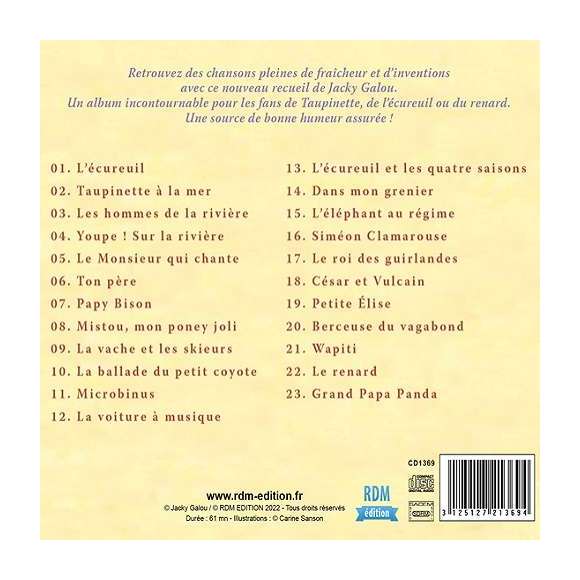 Galou, Jacky, Le petit monde de Jacky Galou, Chansons & comptines, Enfance, RDM-Edition, Musique