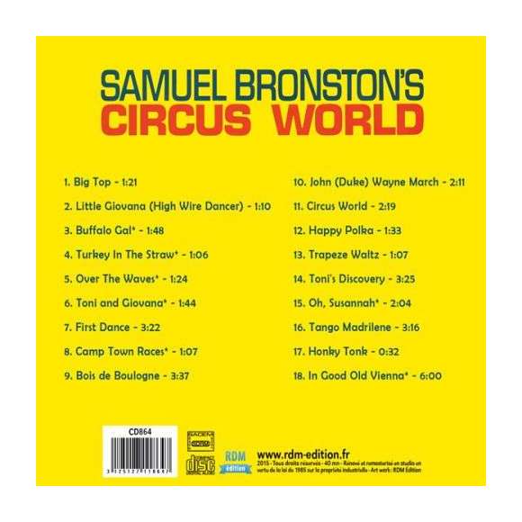 Tiomkin, Dimitri , Le Plus Grand Cirque du monde (Circus World), BOF & OST, RDM-Edition, Musique