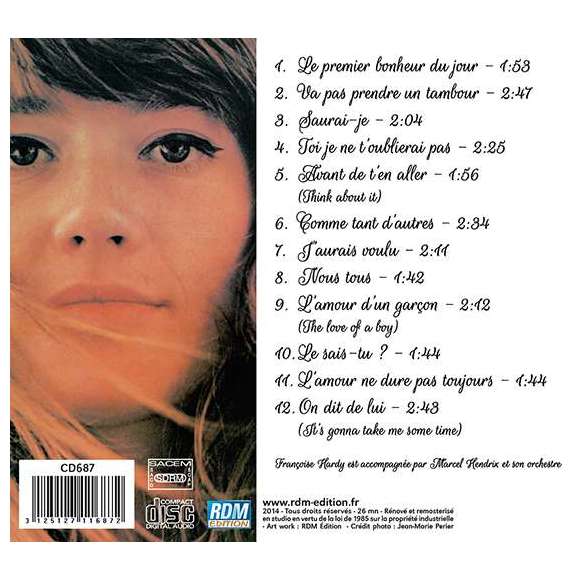Hardy, Françoise, Le premier bonheur du jour, Variétés françaises, RDM-Edition, Musique