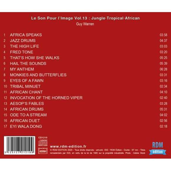 Warren, Guy, Le Son Pour l'Image Vol. 13 : Jungle - Tropical - African, Ambiance, Instrumental, RDM-Edition, Musique