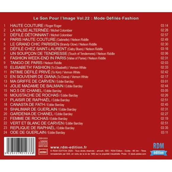 Roger, Roger, Colombier, Michel, Riddle, Nelson, White, Vernon, Barclay, Eddie, Le Son Pour l'Image Vol. 22 : Mode -...