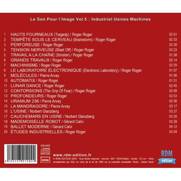 Roger, Roger, Arvay, Pierre, Glanzberg, Norbert, Calvi, Gérard, Le Son Pour l'Image Vol. 5 : Industriel - Usines -...