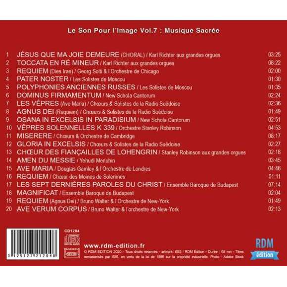 Walter, Bruno, Gamley, Douglas, Solti, Georg, Richter, Karl, Robinson, Stanley, Menuhin, Yehudi, Le Son Pour l'Image Vol....