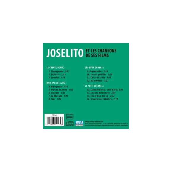 Joselito, Les chansons de ses films - L'enfant à la voix d'or 2, BOF & OST, Comédies musicales, RDM-Edition, Musique