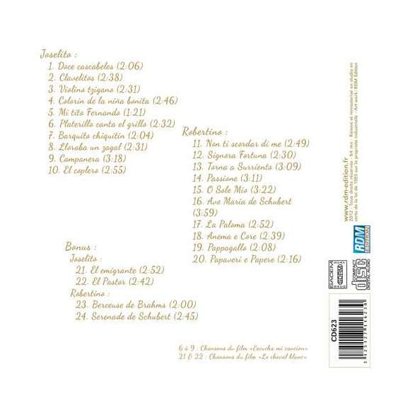 Joselito, Robertino, Les enfants à la voix d'or - Joselito et Robertino, Variétés internationales, RDM-Edition, Musique