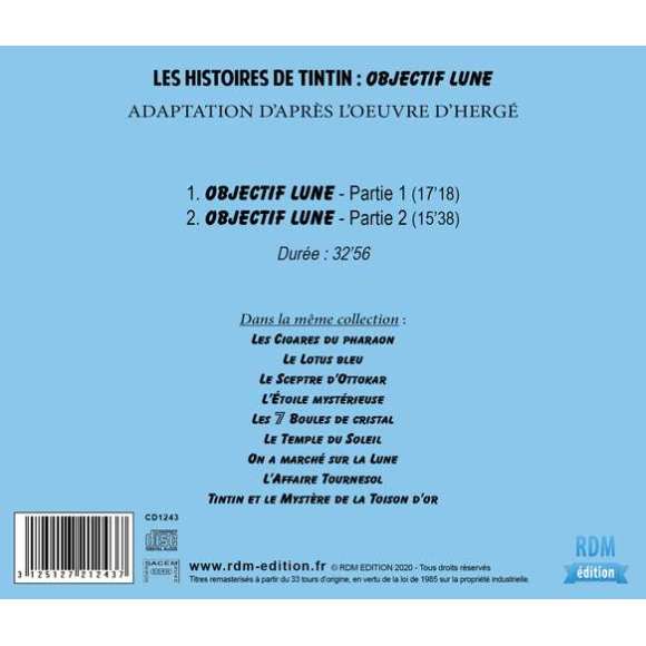 , Les Histoires de Tintin : Objectif Lune, Bandes dessinées, RDM-Edition, Musique