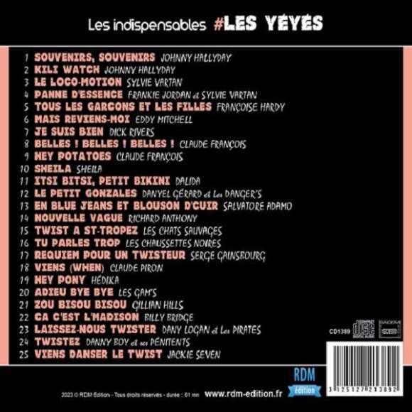Hallyday, Johnny, Vartan, Sylvie, Jordan, Frankie, Hardy, Françoise, Mitchell, Eddy, Rivers, Dick, François, Claude,...