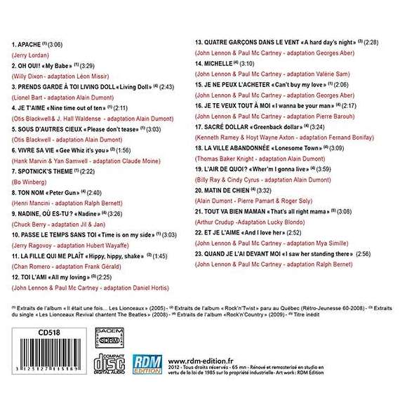 Les Lionceaux, Les Lionceaux revival - 1961-2011, 50 ans, la légende des sixties, Rock, RDM-Edition, Musique