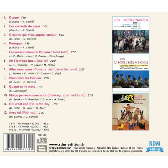 Les Mercenaires, Les mercenaires de l'amour - Collection Rock Français, Rock français, RDM-Edition, Musique